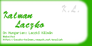 kalman laczko business card